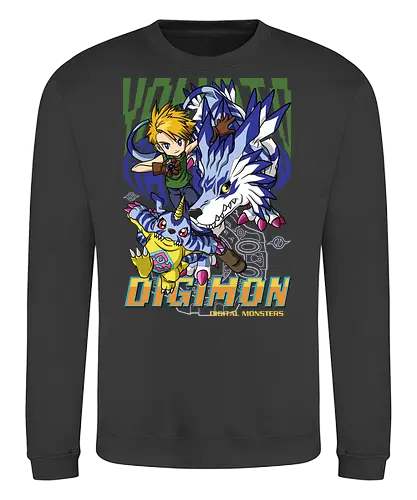 Matt Ishida – Digital Monsters Chosen Child & Partner - digital monsters, digimon adventure, matt ishida, chosen child, digidestined, digital partner, friendship bond, classic anime, manga anime, anime art - Sweatshirt