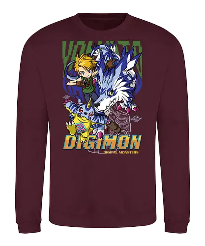 Matt Ishida – Digital Monsters Chosen Child & Partner - digital monsters, digimon adventure, matt ishida, chosen child, digidestined, digital partner, friendship bond, classic anime, manga anime, anime art - Sweatshirt
