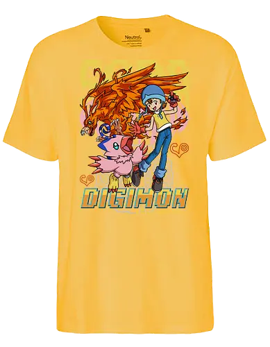 Sora Takenouchi – Digital Monsters Chosen Child & Partner - digital monsters, digimon adventure, sora takenouchi, chosen child, digidestined, digital partner, love bond, classic anime, manga anime, anime art - Fairtrade T-Shirt