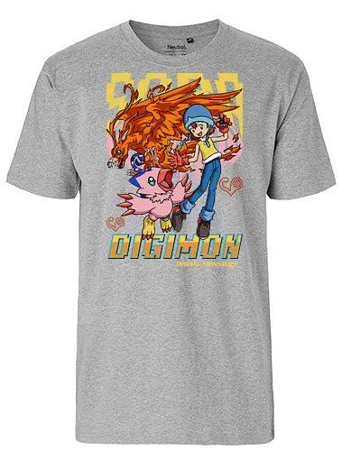 Sora Takenouchi – Digital Monsters Chosen Child & Partner - digital monsters, digimon adventure, sora takenouchi, chosen child, digidestined, digital partner, love bond, classic anime, manga anime, anime art - Fairtrade T-Shirt