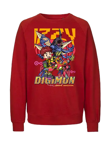 Izzy Izumi – Digital Monsters Chosen Child & Partner - digital monsters, digimon adventure, izzy izumi, chosen child, digidestined, digital partner, knowledge crest, classic anime, manga anime, anime art - Fairtrade Sweatshirt