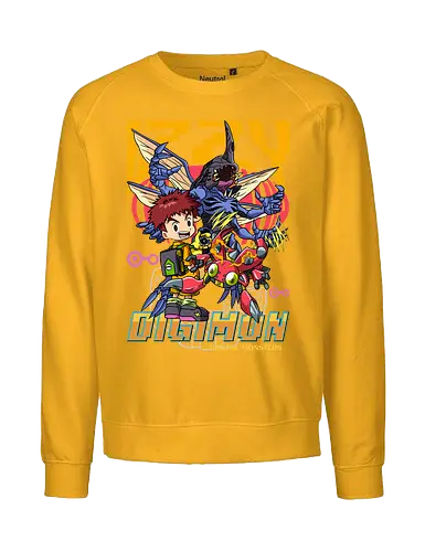 Izzy Izumi – Digital Monsters Chosen Child & Partner - digital monsters, digimon adventure, izzy izumi, chosen child, digidestined, digital partner, knowledge crest, classic anime, manga anime, anime art - Fairtrade Sweatshirt