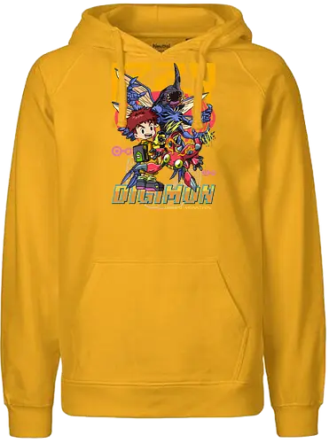 Izzy Izumi – Digital Monsters Chosen Child & Partner - digital monsters, digimon adventure, izzy izumi, chosen child, digidestined, digital partner, knowledge crest, classic anime, manga anime, anime art - Fairtrade Hoodie