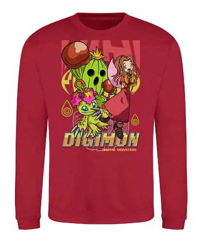 Mimi Tachikawa – Digital Monsters Chosen Child & Partner - digital monsters, digimon adventure, mimi tachikawa, chosen child, digidestined, digital partner, sincerity crest, classic anime, manga anime, anime art - Sweatshirt