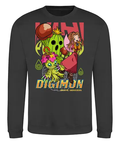 Mimi Tachikawa – Digital Monsters Chosen Child & Partner - digital monsters, digimon adventure, mimi tachikawa, chosen child, digidestined, digital partner, sincerity crest, classic anime, manga anime, anime art - Sweatshirt