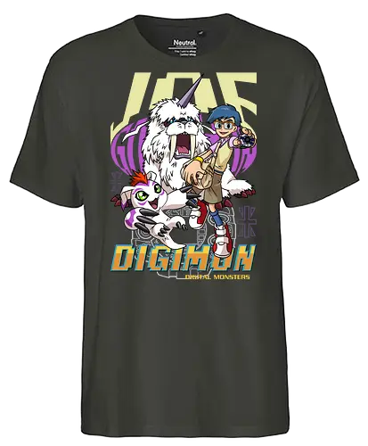 Joe Kido – Digital Monsters Chosen Child & Partner - digital monsters, digimon adventure, joe kido, chosen child, digidestined, digital partner, reliability crest, classic anime, manga anime, anime art - Fairtrade T-Shirt
