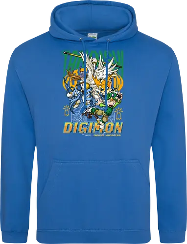 T.K. Takaishi – Digital Monsters Chosen Child & Partner - digital monsters, digimon adventure, tk takaishi, chosen child, digidestined, digital partner, hope crest, classic anime, manga anime, anime art - Standard Hoodie