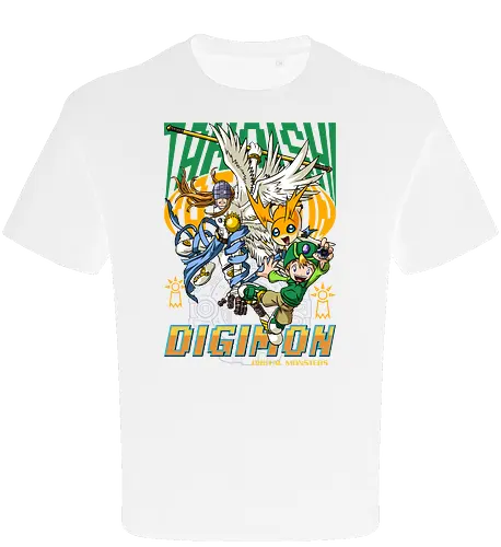 T.K. Takaishi – Digital Monsters Chosen Child & Partner - digital monsters, digimon adventure, tk takaishi, chosen child, digidestined, digital partner, hope crest, classic anime, manga anime, anime art - Oversize T-Shirt