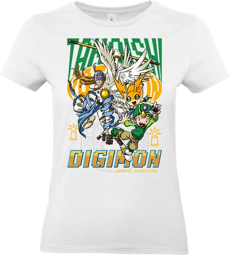 T.K. Takaishi – Digital Monsters Chosen Child & Partner - digital monsters, digimon adventure, tk takaishi, chosen child, digidestined, digital partner, hope crest, classic anime, manga anime, anime art - Standard T-Shirt (Frauen)