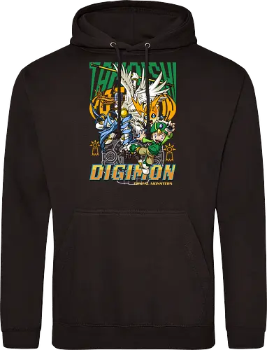 T.K. Takaishi – Digital Monsters Chosen Child & Partner - digital monsters, digimon adventure, tk takaishi, chosen child, digidestined, digital partner, hope crest, classic anime, manga anime, anime art - Standard Hoodie