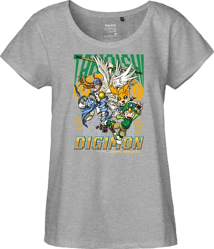 T.K. Takaishi – Digital Monsters Chosen Child & Partner - digital monsters, digimon adventure, tk takaishi, chosen child, digidestined, digital partner, hope crest, classic anime, manga anime, anime art - Fairtrade Girl Shirt