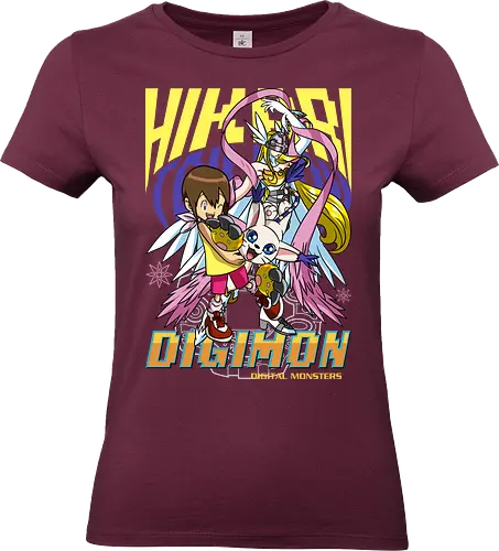Kari Kamiya – Digital Monsters Chosen Child & Partner - digital monsters, digimon adventure, kari kamiya, chosen child, digidestined, digital partner, light crest, classic anime, manga anime, anime art - Standard T-Shirt (Frauen)