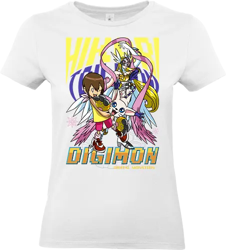 Kari Kamiya – Digital Monsters Chosen Child & Partner - digital monsters, digimon adventure, kari kamiya, chosen child, digidestined, digital partner, light crest, classic anime, manga anime, anime art - Standard T-Shirt (Frauen)