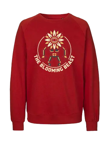 Demogorgon Flower Monster - the blooming beast shirt, demogorgon flower t-shirt, upside down monster apparel, sci-fi horror graphic tee, supernatural creature clothing, floral monster design, interdimensional beast top, red and yellow horror art, creepy botanical t-shirt, dark pop culture streetwear, eleven fan gift, vintage horror monster shirt, cosmic horror apparel, petal face monster tee, alternative sci-fi fashion, scary flower graphic, monster hunter streetwear, unique horror fan merch, geometric creature design - Fairtrade Sweatshirt