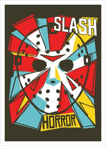 Retro Hockey Mask Slasher Graphic