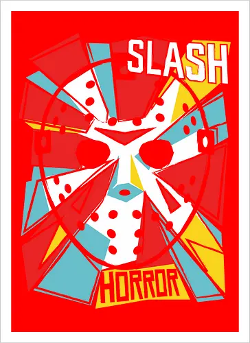 Retro Hockey Mask Slasher Graphic