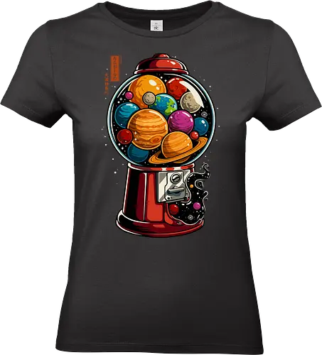Space Gumball Galaxy - space, gumball, galaxy, planets, astronaut, kanji, japan, candy, geek, pop, popart, astronomy, gift - Standard T-Shirt (Frauen)