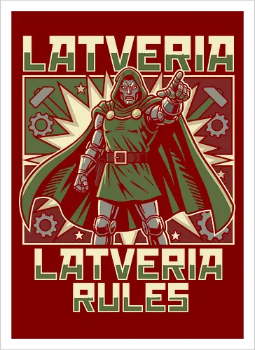 Latveria Rules Doctor Doom Retro Propaganda Style Graphic