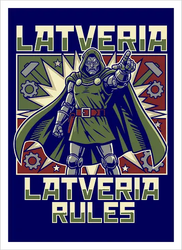 Latveria Rules Doctor Doom Retro Propaganda Style Graphic