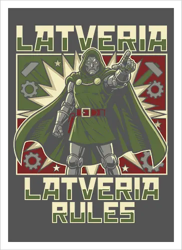 Latveria Rules Doctor Doom Retro Propaganda Style Graphic