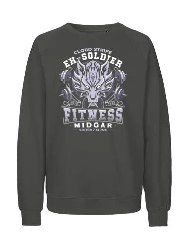 Strife Midgar Fitness Emblem - Cloud, Villain, red xiii, nanaki, tifa lockhart, aerith gainsborough, aeris, Kweh, Cactus, game, video games, shinra, avalanche, final 7, final vii, fantasy - Fairtrade Sweatshirt
