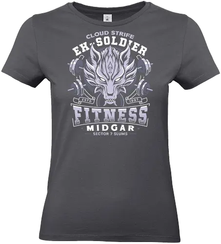 Strife Midgar Fitness Emblem - Cloud, Villain, red xiii, nanaki, tifa lockhart, aerith gainsborough, aeris, Kweh, Cactus, game, video games, shinra, avalanche, final 7, final vii, fantasy - Standard T-Shirt (Frauen)