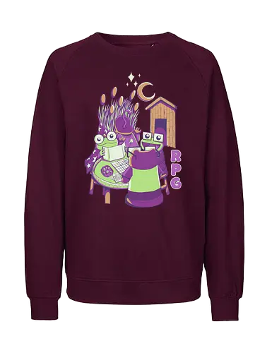 Frogs' RPG Night - frogs, RPG, frogrpg, game, dice, d20, d&d - Fairtrade Sweatshirt