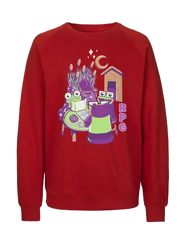 Frogs' RPG Night - frogs, RPG, frogrpg, game, dice, d20, d&d - Fairtrade Sweatshirt
