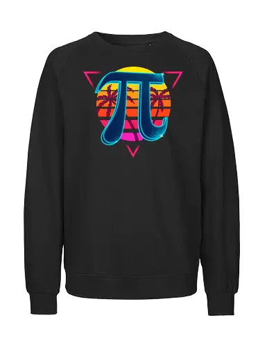 Pi Day - pi day, 80s, education, freaky, funny math, happy pi day, math, mathematics, nerd, pi symbol, school, science, teacher, math teachers gifts, mathematic - Fairtrade Sweatshirt