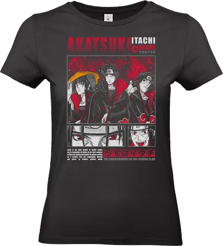 Itachi Uchiha Akatsuki - itachi uchiha, itachi akatsuki, akatsuki anime, uchiha clan, sharingan eyes, anime ninja, dark anime, anime villain, naruto fan art, anime streetwear - Standard T-Shirt (Frauen)