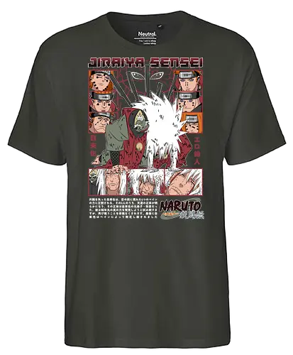 Jiraiya Sensei - jiraiya sensei, legendary sannin, toad sage, ninja mentor, anime master, shinobi warrior, anime legend, sage mode, ninja anime art, anime streetwear - Fairtrade T-Shirt