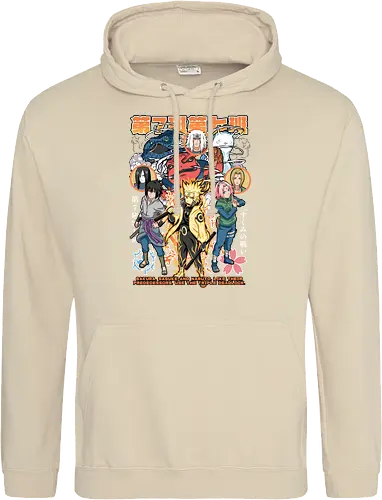 Team 7 - anime, village, attack, anime battle art, ninja determination, shonen anime, anime power, ninja style, anime fan design, manga inspired art - Standard Hoodie