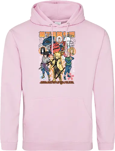 Team 7 - anime, village, attack, anime battle art, ninja determination, shonen anime, anime power, ninja style, anime fan design, manga inspired art - Standard Hoodie