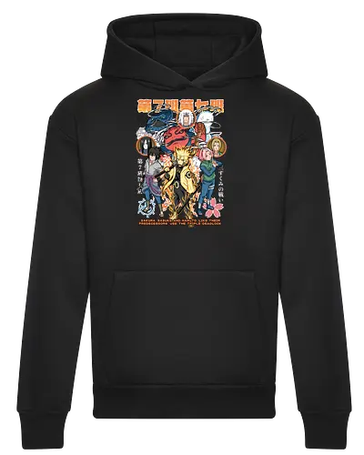 Team 7 - anime, village, attack, anime battle art, ninja determination, shonen anime, anime power, ninja style, anime fan design, manga inspired art - Heavyweight Hoodie