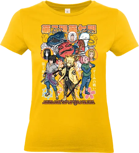 Team 7 - anime, village, attack, anime battle art, ninja determination, shonen anime, anime power, ninja style, anime fan design, manga inspired art - Standard T-Shirt (Frauen)
