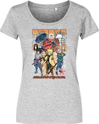Team 7 - anime, village, attack, anime battle art, ninja determination, shonen anime, anime power, ninja style, anime fan design, manga inspired art - Damen T-Shirt