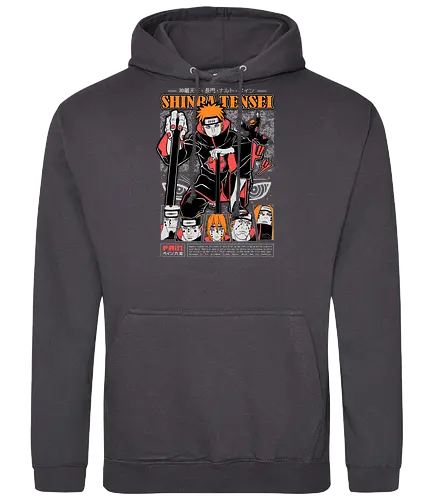 SIX PATHS OF PAIN - six paths of pain, pain akatsuki, rinnegan eyes, god of shinobi, dark anime villain, akatsuki leader, anime antagonist, ninja apocalypse, shippuden villain, anime street art - Standard Hoodie