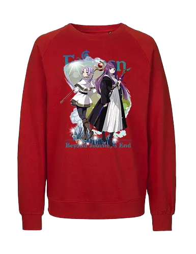 Frieren x Fern - frieren and fern, anime mage duo, elf and human, fantasy companionship, magical journey, anime fantasy duo, mentor and apprentice, emotional anime art, calm fantasy anime, anime aesthetic duo - Fairtrade Sweatshirt