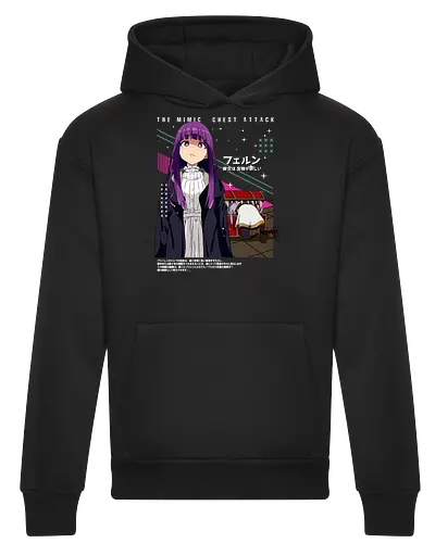 Fern & Frieren - fern frieren, apprentice mage, calm anime girl, magic student, fantasy anime girl, soft spoken anime, elf companion, anime fantasy world, gentle anime art, anime aesthetic style - Heavyweight Hoodie