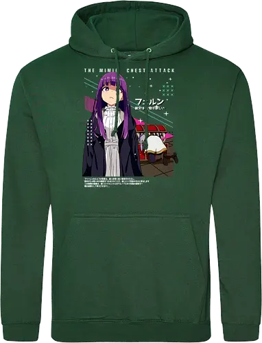 Fern & Frieren - fern frieren, apprentice mage, calm anime girl, magic student, fantasy anime girl, soft spoken anime, elf companion, anime fantasy world, gentle anime art, anime aesthetic style - Standard Hoodie
