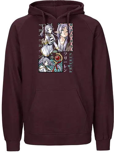 Frieren - frieren cute, chibi frieren, kawaii anime elf, pastel anime style, cute fantasy anime, soft anime art, cozy anime, anime slice of life, elf girl anime, anime kawaii design - Fairtrade Hoodie