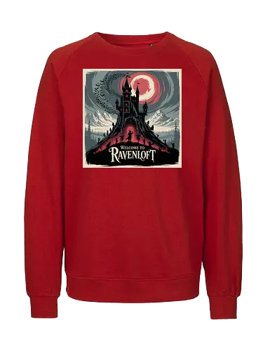 Welcome to Ravenloft - dungeons, dragons, Pen and Paper, ravenloft, barovia, strahd, forgotten realms, baldurs gate, dungeon master, lotr, dark vampire, d20 dice, warlock class, character rpg, pathfinder rpg, vampire the masquerade, got - Fairtrade Sweatshirt
