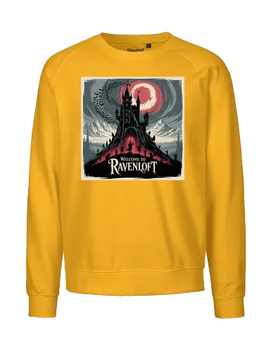 Welcome to Ravenloft - dungeons, dragons, Pen and Paper, ravenloft, barovia, strahd, forgotten realms, baldurs gate, dungeon master, lotr, dark vampire, d20 dice, warlock class, character rpg, pathfinder rpg, vampire the masquerade, got - Fairtrade Sweatshirt