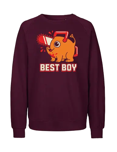 Best Boy Pochita Chainsaw Devil Cute - best boy shirt, pochita t-shirt, chainsaw devil graphic tee, cute anime dog apparel, chainsaw man fan art, orange devil pup shirt, minimalist anime streetwear, denji's companion clothing, supernatural hunter t-shirt, blood splatter anime design, kawai devil hunter merch, dark fantasy manga top, pochita vector art, anime pet t-shirt, retro anime typography, loyal devil friend gift, shonen jump apparel, iconic anime mascot shirt, edgy cute streetwear - Fairtrade Sweatshirt