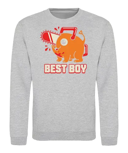Best Boy Pochita Chainsaw Devil Cute - best boy shirt, pochita t-shirt, chainsaw devil graphic tee, cute anime dog apparel, chainsaw man fan art, orange devil pup shirt, minimalist anime streetwear, denji's companion clothing, supernatural hunter t-shirt, blood splatter anime design, kawai devil hunter merch, dark fantasy manga top, pochita vector art, anime pet t-shirt, retro anime typography, loyal devil friend gift, shonen jump apparel, iconic anime mascot shirt, edgy cute streetwear - Sweatshirt
