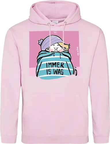 Immer is was! - Ringelpullisprüche, Ringeldinger, streifenweise, Spruch, Weisheit, Motivation, Ringelpulli, SprücheShirt, Cartoon Illustration, Statement, Handgezeichnet, Humor, Selbstironie, Streifenpulli, Spruchshirt, deutsch - Standard Hoodie