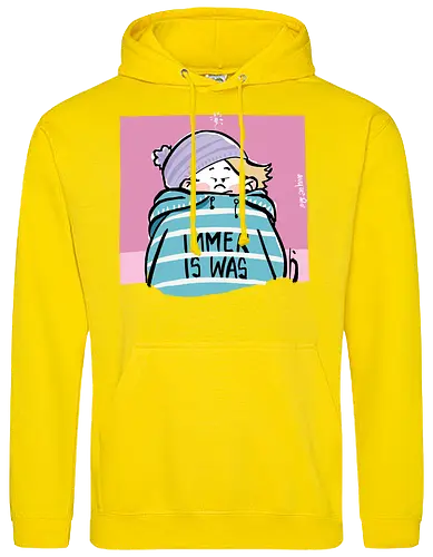 Immer is was! - Ringelpullisprüche, Ringeldinger, streifenweise, Spruch, Weisheit, Motivation, Ringelpulli, SprücheShirt, Cartoon Illustration, Statement, Handgezeichnet, Humor, Selbstironie, Streifenpulli, Spruchshirt, deutsch - Standard Hoodie