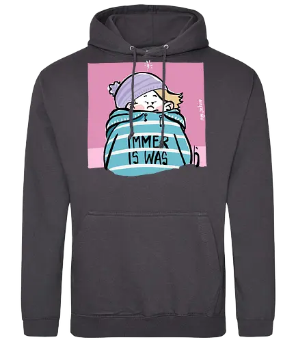 Immer is was! - Ringelpullisprüche, Ringeldinger, streifenweise, Spruch, Weisheit, Motivation, Ringelpulli, SprücheShirt, Cartoon Illustration, Statement, Handgezeichnet, Humor, Selbstironie, Streifenpulli, Spruchshirt, deutsch - Standard Hoodie