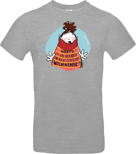 Warte! - Ringelpullisprüche, Ringeldinger, streifenweise, Spruch, Weisheit, Motivation, Ringelpulli, SprücheShirt, Cartoon Illustration, Statement, Handgezeichnet, Humor, Selbstironie, Streifenpulli, Spruchshirt, deutsch - Standard T-Shirt