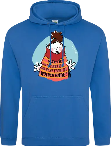 Warte! - Ringelpullisprüche, Ringeldinger, streifenweise, Spruch, Weisheit, Motivation, Ringelpulli, SprücheShirt, Cartoon Illustration, Statement, Handgezeichnet, Humor, Selbstironie, Streifenpulli, Spruchshirt, deutsch - Standard Hoodie